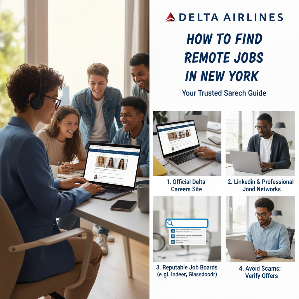 How can I find legitimate Delta Airlines remote job openings in New York?