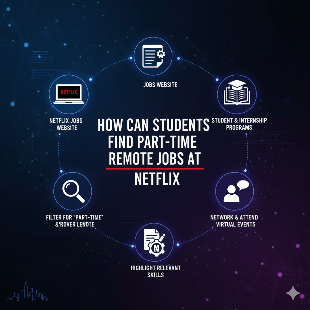 How can students find part-time remote jobs at Netflix?