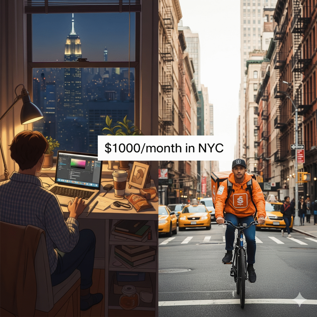 side hustles to make $1000 a month in new york city