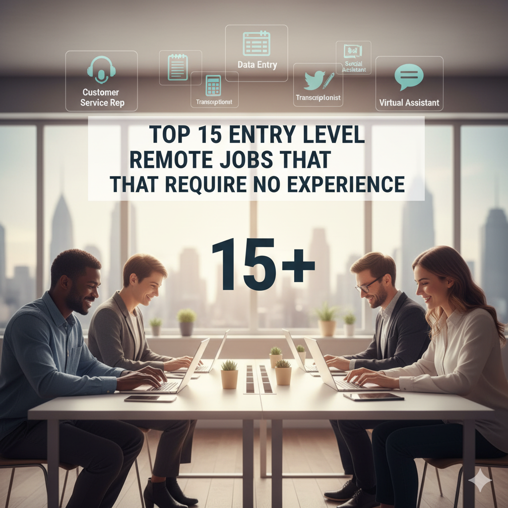 Top 15 Entry Level Remote Jobs That Require No Experience