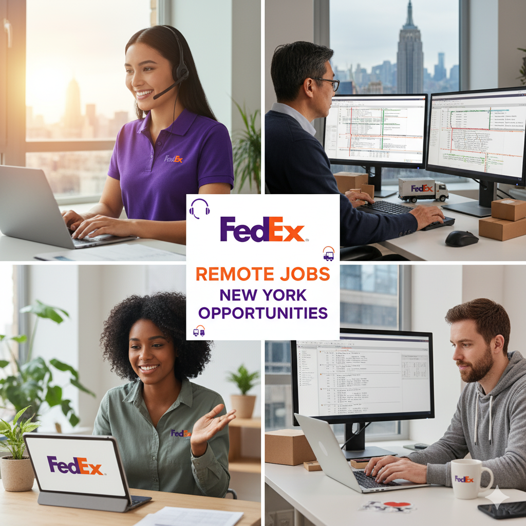 What FedEx remote jobs are available in New York?