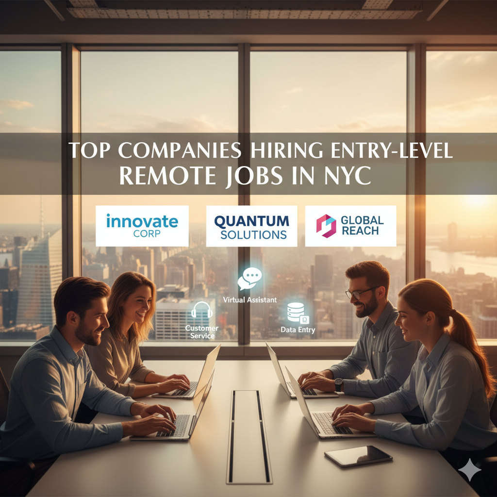 What are the best companies hiring for entry level remote jobs in New York?