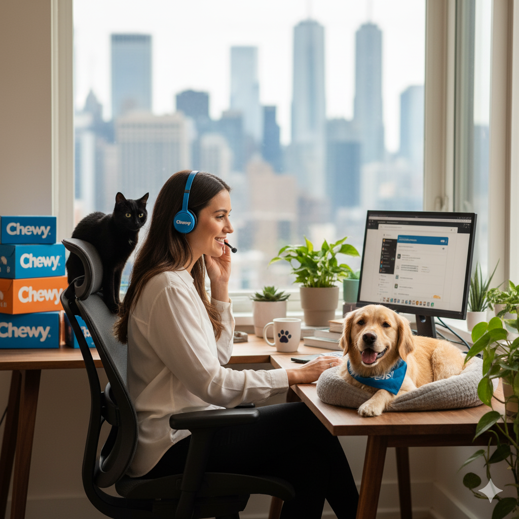 What are the requirements for remote customer service jobs at Chewy in New York?