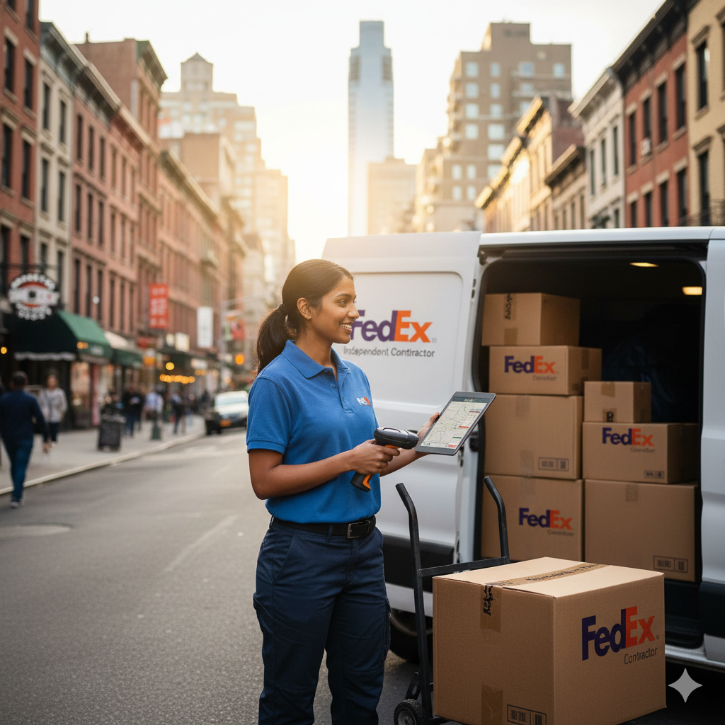 Where can I find legitimate FedEx freelance opportunities online in New York?