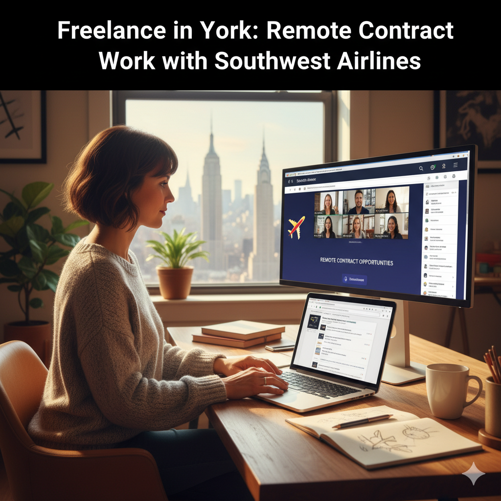 How can freelancers in New York find remote contract work with Southwest Airlines?