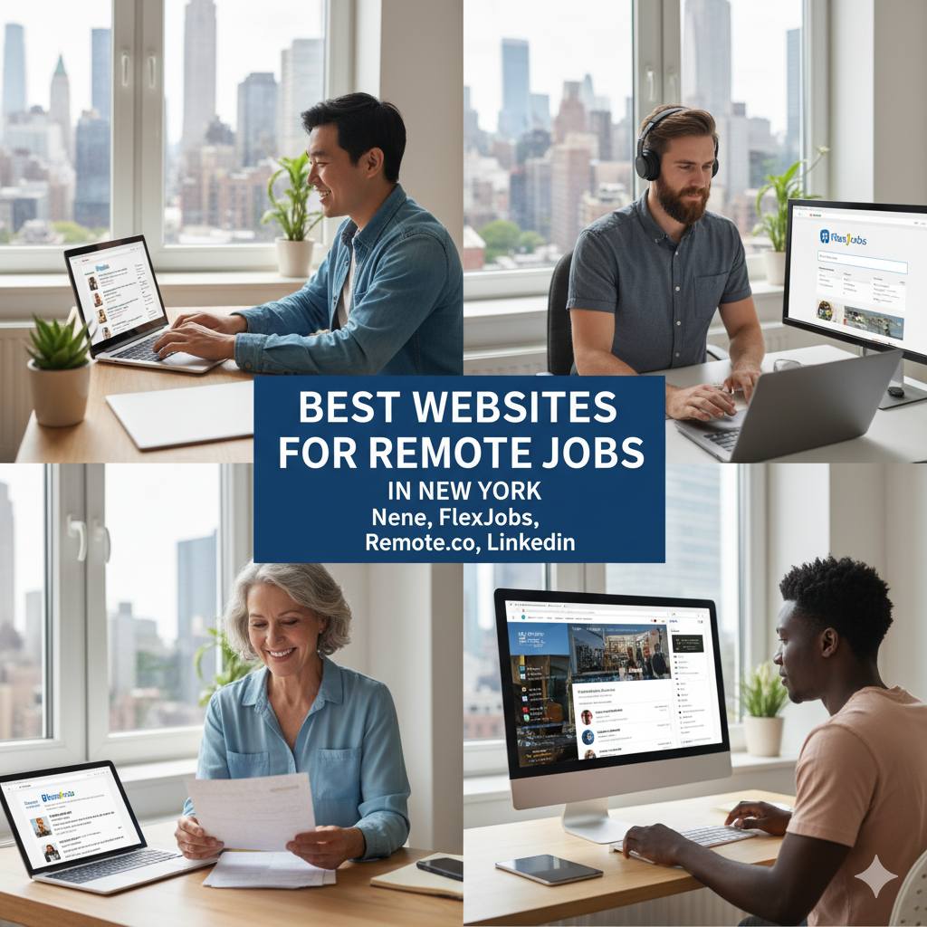 What are the best websites for finding remote jobs in New York?
