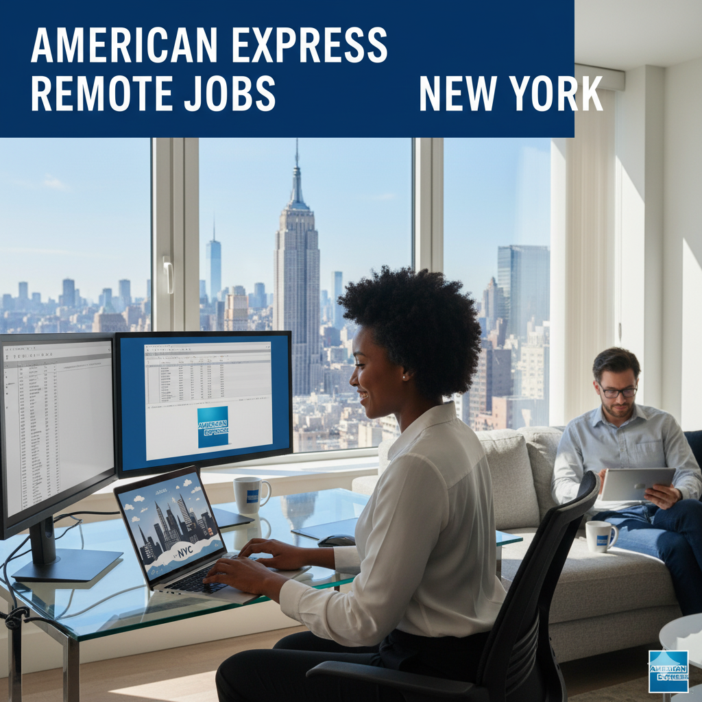 What kind of remote jobs does American Express offer in New York?